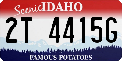 ID license plate 2T4415G