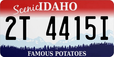ID license plate 2T4415I