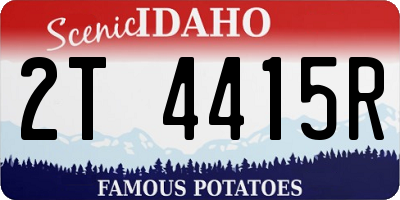 ID license plate 2T4415R