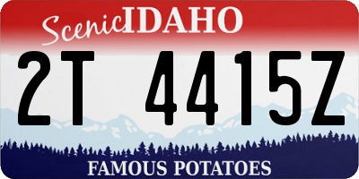 ID license plate 2T4415Z