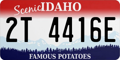 ID license plate 2T4416E