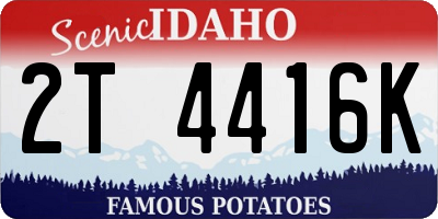 ID license plate 2T4416K