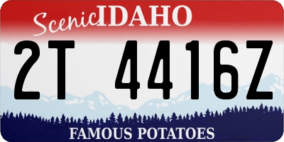 ID license plate 2T4416Z