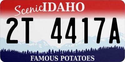 ID license plate 2T4417A