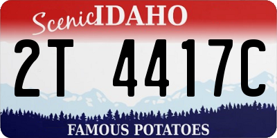 ID license plate 2T4417C