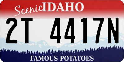 ID license plate 2T4417N