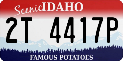 ID license plate 2T4417P