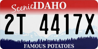 ID license plate 2T4417X