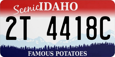 ID license plate 2T4418C