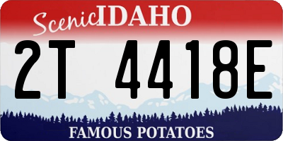 ID license plate 2T4418E