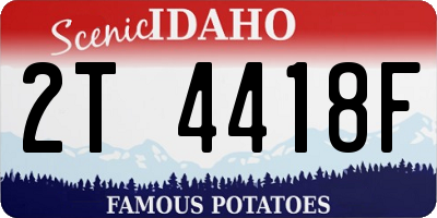 ID license plate 2T4418F