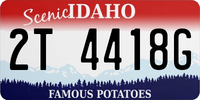ID license plate 2T4418G