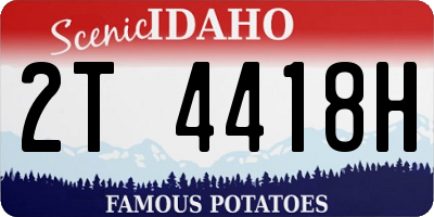ID license plate 2T4418H