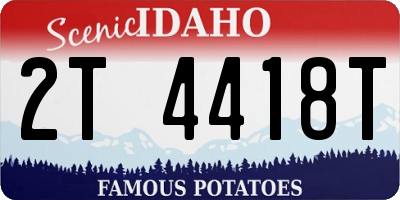 ID license plate 2T4418T
