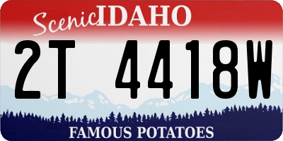 ID license plate 2T4418W