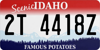 ID license plate 2T4418Z