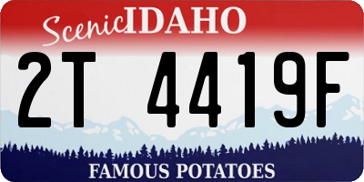 ID license plate 2T4419F