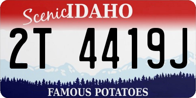 ID license plate 2T4419J