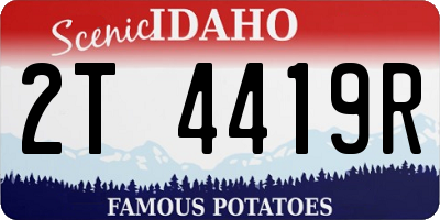 ID license plate 2T4419R