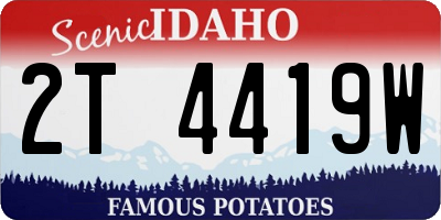 ID license plate 2T4419W