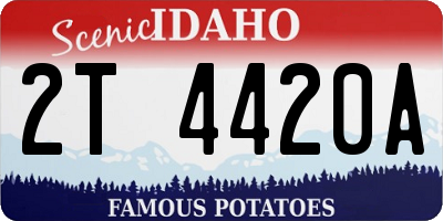 ID license plate 2T4420A