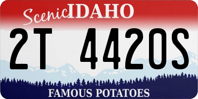 ID license plate 2T4420S