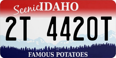 ID license plate 2T4420T