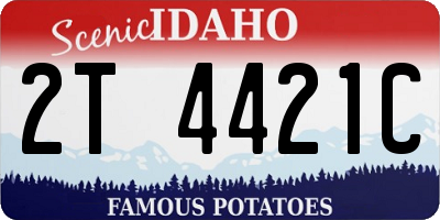 ID license plate 2T4421C