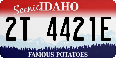 ID license plate 2T4421E