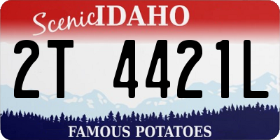 ID license plate 2T4421L