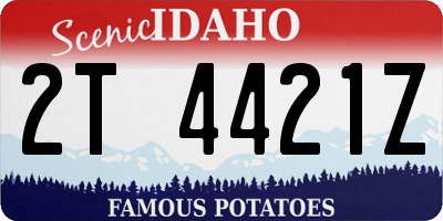 ID license plate 2T4421Z