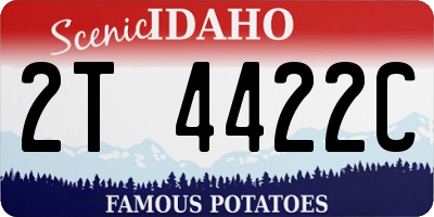 ID license plate 2T4422C