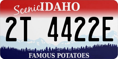 ID license plate 2T4422E