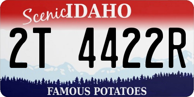 ID license plate 2T4422R