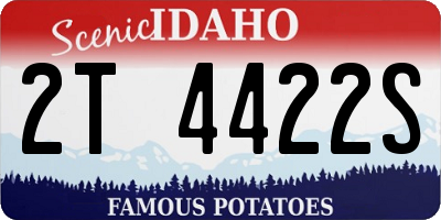 ID license plate 2T4422S