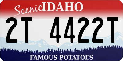 ID license plate 2T4422T
