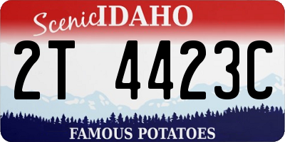 ID license plate 2T4423C