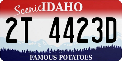 ID license plate 2T4423D