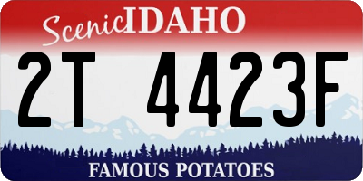 ID license plate 2T4423F