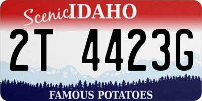 ID license plate 2T4423G