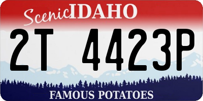 ID license plate 2T4423P
