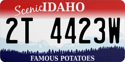 ID license plate 2T4423W