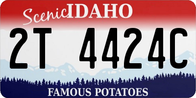ID license plate 2T4424C