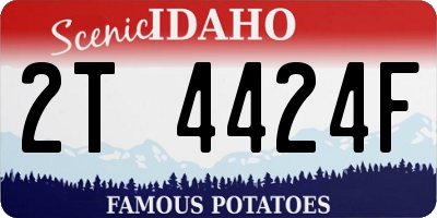 ID license plate 2T4424F