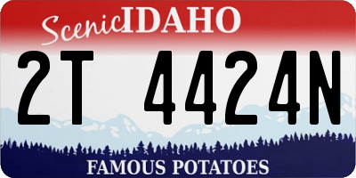 ID license plate 2T4424N