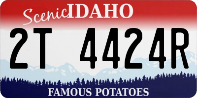 ID license plate 2T4424R
