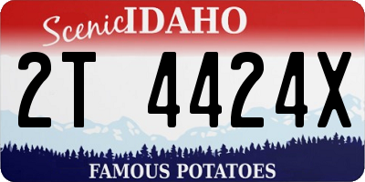 ID license plate 2T4424X