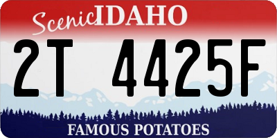 ID license plate 2T4425F