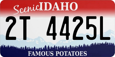 ID license plate 2T4425L