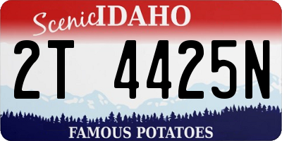 ID license plate 2T4425N
